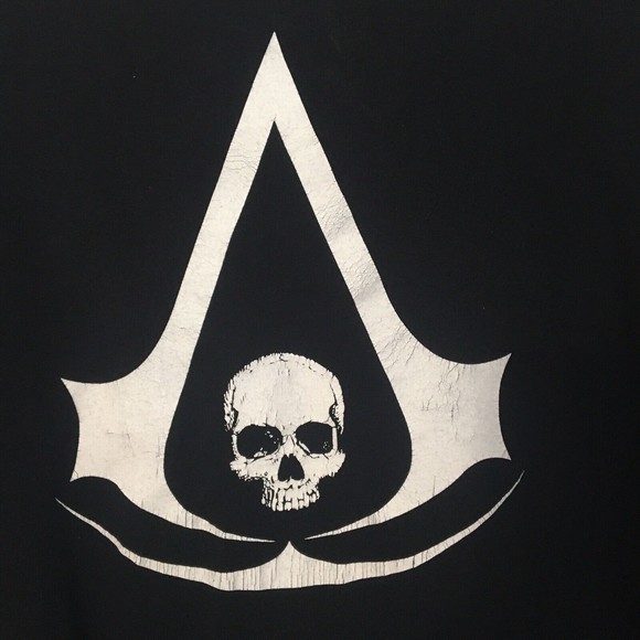 Assassins Creed IV Black Flag T Shirt Mens Large Cotton Game Pirates PROMO Tee - Picture 3 of 6